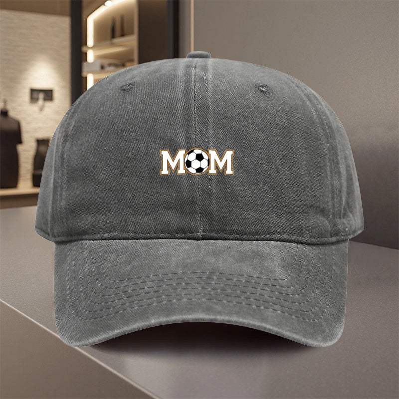 1pc Soccer Mom Baseball Cap - Adjustable Snapback Hat with Soccer Ball & MOM Lettering, Lightweight Polyester for Women, Sports, Camping, Soccer Games - All-Season Casual Mom Hat for Soccer Moms, Perfect Gift for Soccer Parents, Stylish Outdoor Cap with C