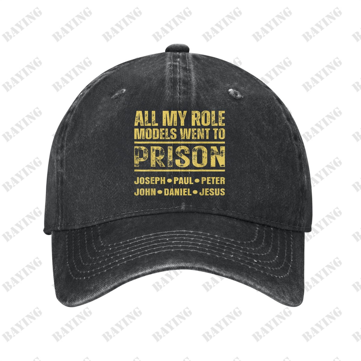 Men' All My Idols Have Gone to Prison Baseball Cap - Retro Prison-Themed Dad Hat with Iconic Print, Knitted Machine-Washable Cap Suitable for Casual Wear & Themed Events, Novelty Gift for Fans of Prison Culture