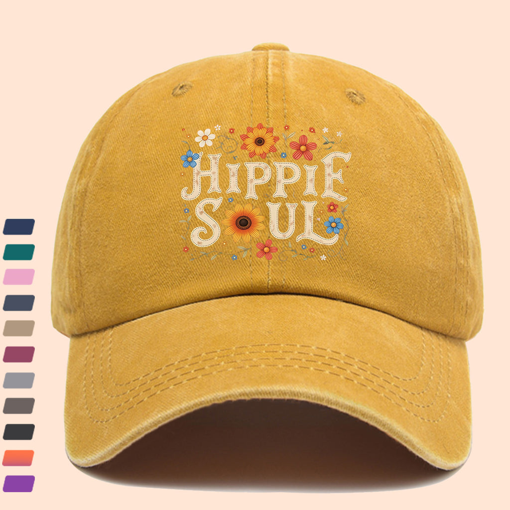 1pc 1pcs Hippie Soul Vintage Baseball Cap & Duckbill Sun Hat - Adjustable Unisex Retro Hat with Duckbill Cap, Suitable for Outdoor, Music Festivals, Travel, Daily Wear, Gift for Men & Women, Youth Street Fashion Accessory