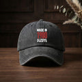 1980 "All Original Parts" Distressed Retro Text Vintage Washed Duckbill Cap Unisex Outdoor Baseball Cap Adjustable Washed Vintage Style Lightweight Breathable Golf Cap