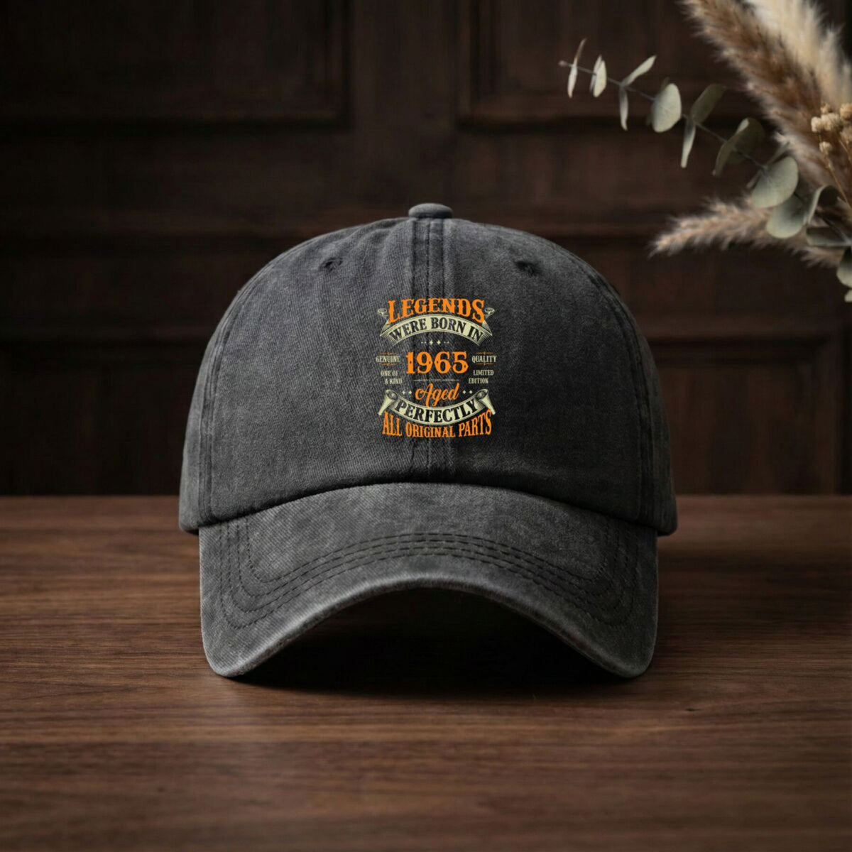 1965s Born Vintage Washed Distressed Baseball Cap - Adjustable Retro Unisex Golf & Outdoor Hat, Lightweight Breathable Suitable for Men & Women, Machine Washable with Iconic 1965s
