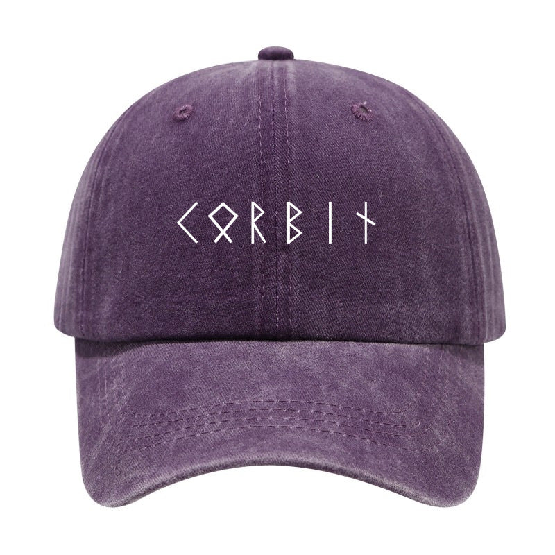 Washed Distressed Printed Baseball Cap Adult Easy Trendy Distressed Letter Style Printed Washed Soft Top Sun Hat Unisex Versatile Hat