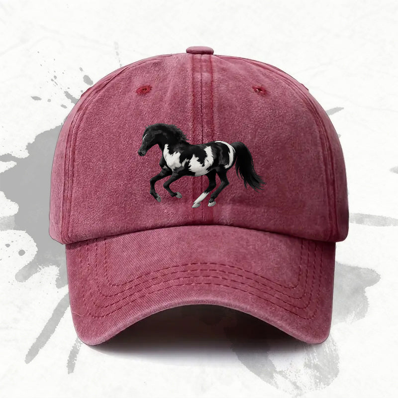 1P 1pc, Adjustable Baseball Cap with Horse Head Print, Lightweight Printed Women's Hat, an Ideal Gift for Weddings, Parties, and Birthdays, a Trendy Men's Cap