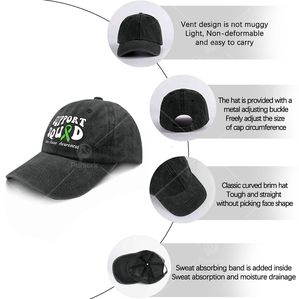 Unisex Baseball with a Green Ribbon for Kidney Disease Awareness Support