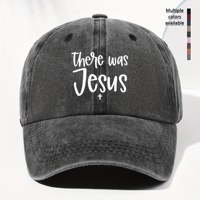 Adjustable Vintage Baseball Cap with "There Was " Printed on It - Lightweight, Sunscreen, Polyester, Available in a Variety of Colors - Perfect for Outdoor Wear, Baseball Cap