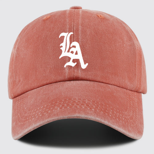 "LA" Printed Baseball Cap Dad Hat, Street Style Golf Cap Mom And Dad Matching, Breathable Comfortable Unisex Design, Workwear Style Trucker Hat, Urban Series Hat Suitable for Parties, Driving, Hip-Hop, Skateboarding, Cycling, Sports, Fitness