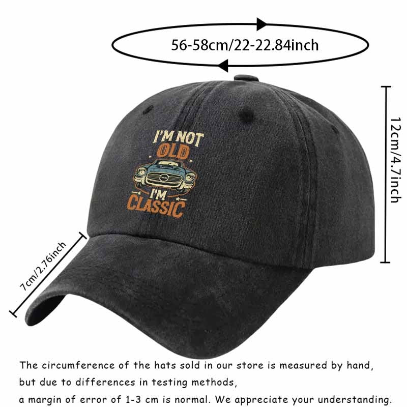 Retro Baseball Cap with Vintage Car Design, Perfect for Casual Attire And Embracing The Retro Trend.