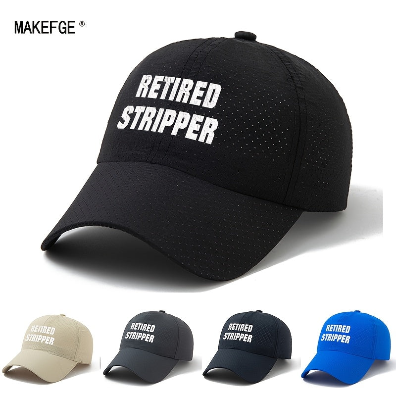 A Unisex, Fashionable and Versatile Printed "Retired Stripper" Quick-dry Baseball Cap, a Classic Lightweight Outdoor Baseball Cap, a Breathable Summer Sun Hat, Suitable for Outdoor Vacations, Travel, Camping, and Other Leisure Occasions. It's a Perfe
