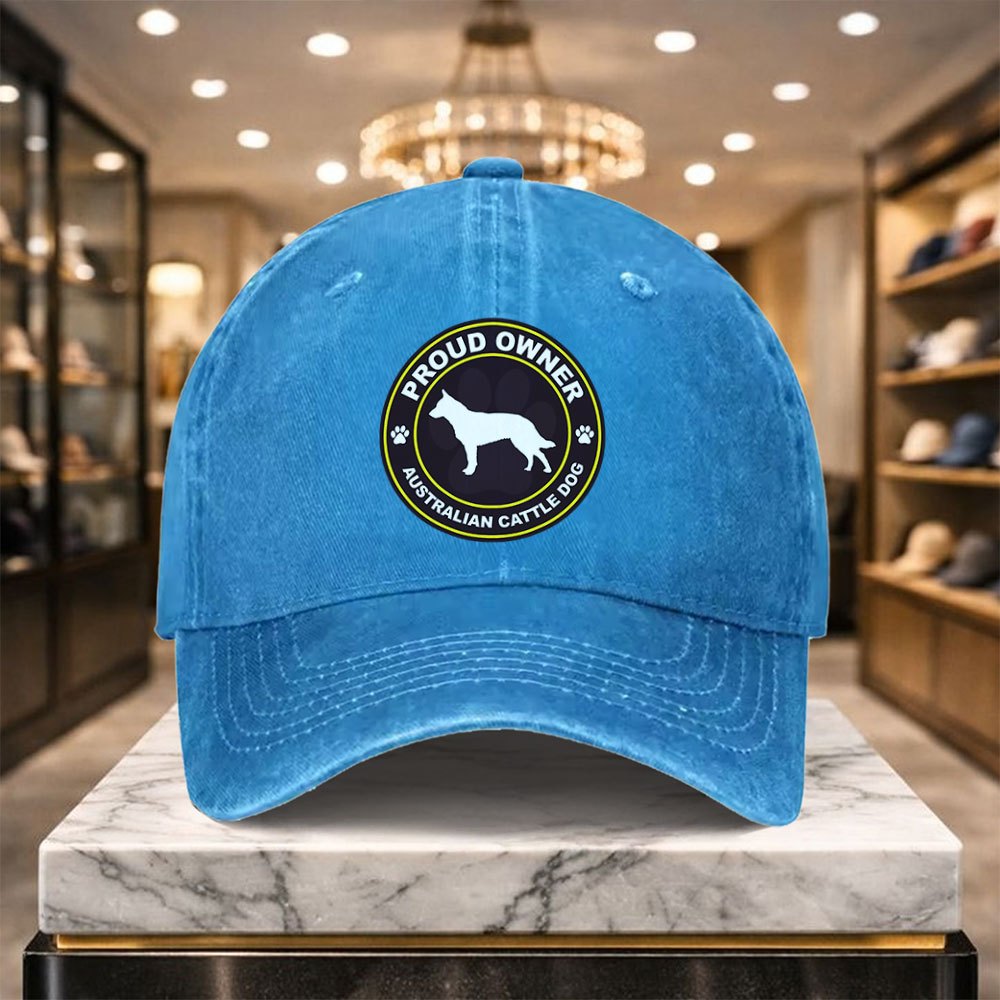 A Casual And Versatile Australian Cattle Dog Baseball Cap with Adjustable Design, Suitable for Outdoor Sports And Everyday Casual Wear. A Casual Street Hat for Casual Outfits