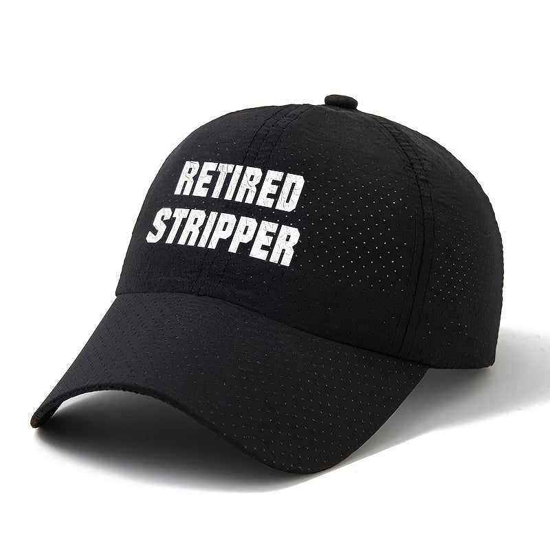 A Unisex, Fashionable and Versatile Printed "Retired Stripper" Quick-dry Baseball Cap, a Classic Lightweight Outdoor Baseball Cap, a Breathable Summer Sun Hat, Suitable for Outdoor Vacations, Travel, Camping, and Other Leisure Occasions. It's a Perfe