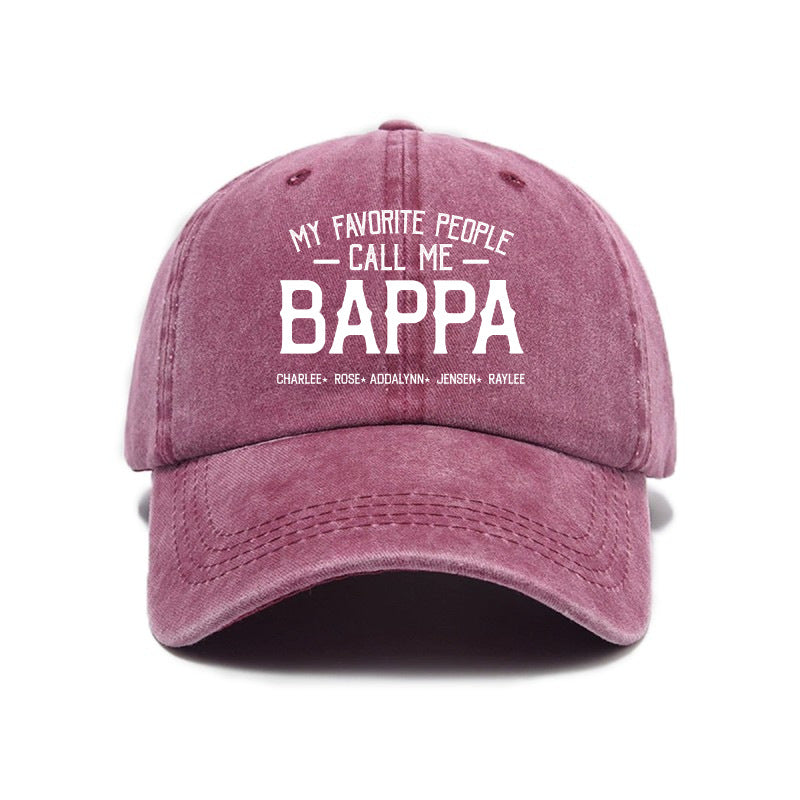 1 Washed Distressed Print Baseball Cap, Versatile and Fashionable Washed Distressed Style with "BAPPA" Letter Print, Soft Top Sun Baseball Cap, Unisex Hat
