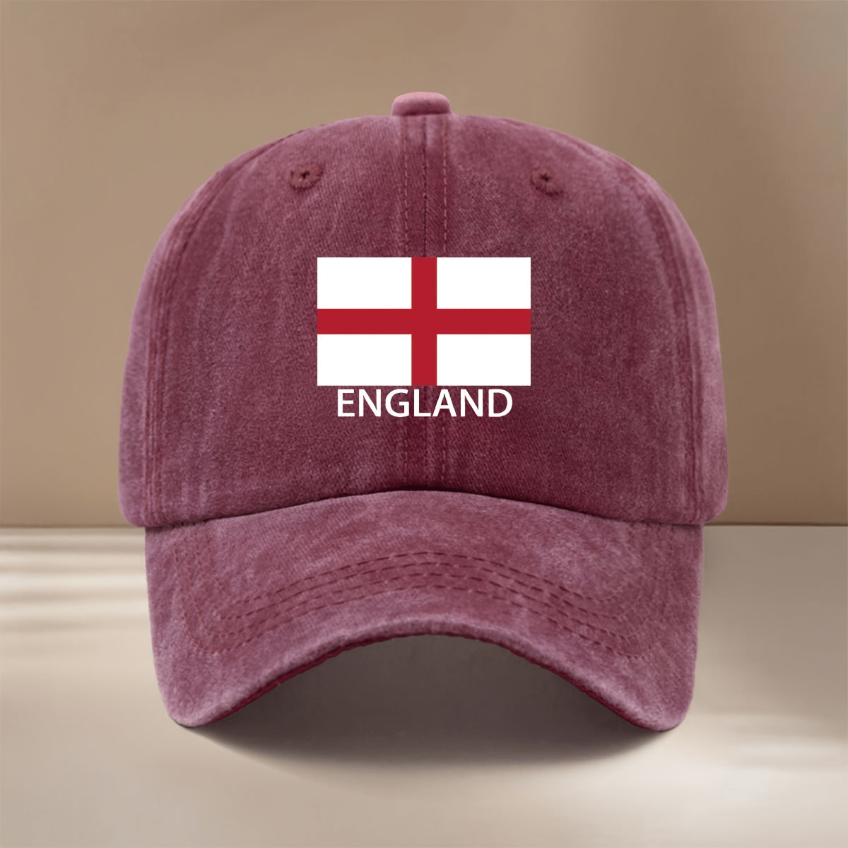 ENGLAND Letter Flag Printed Pattern Baseball Cap All Seasons Duckbill Cap Trendy Textured Casual Hat Comfortable Lightweight Hip-Hop Cap Unisex 6-Panel Cap Adjustable Size Easy Fashion Style Versatile Sports Event Support Vacation Travel Gathering C