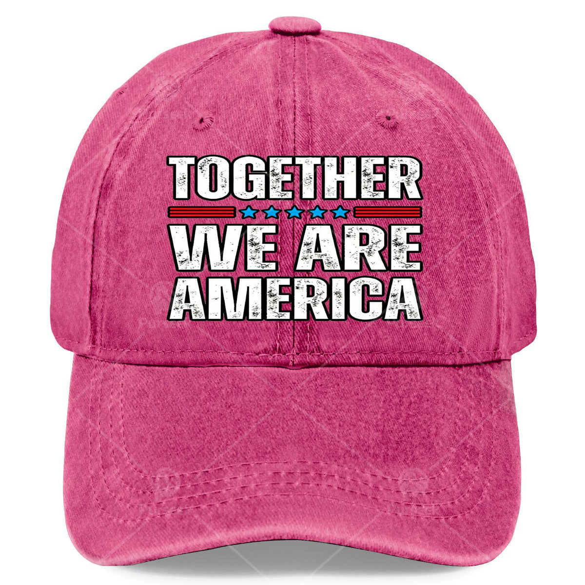 Together We Are America US Flag Vintage Baseball Hat Unisex Funny Washed