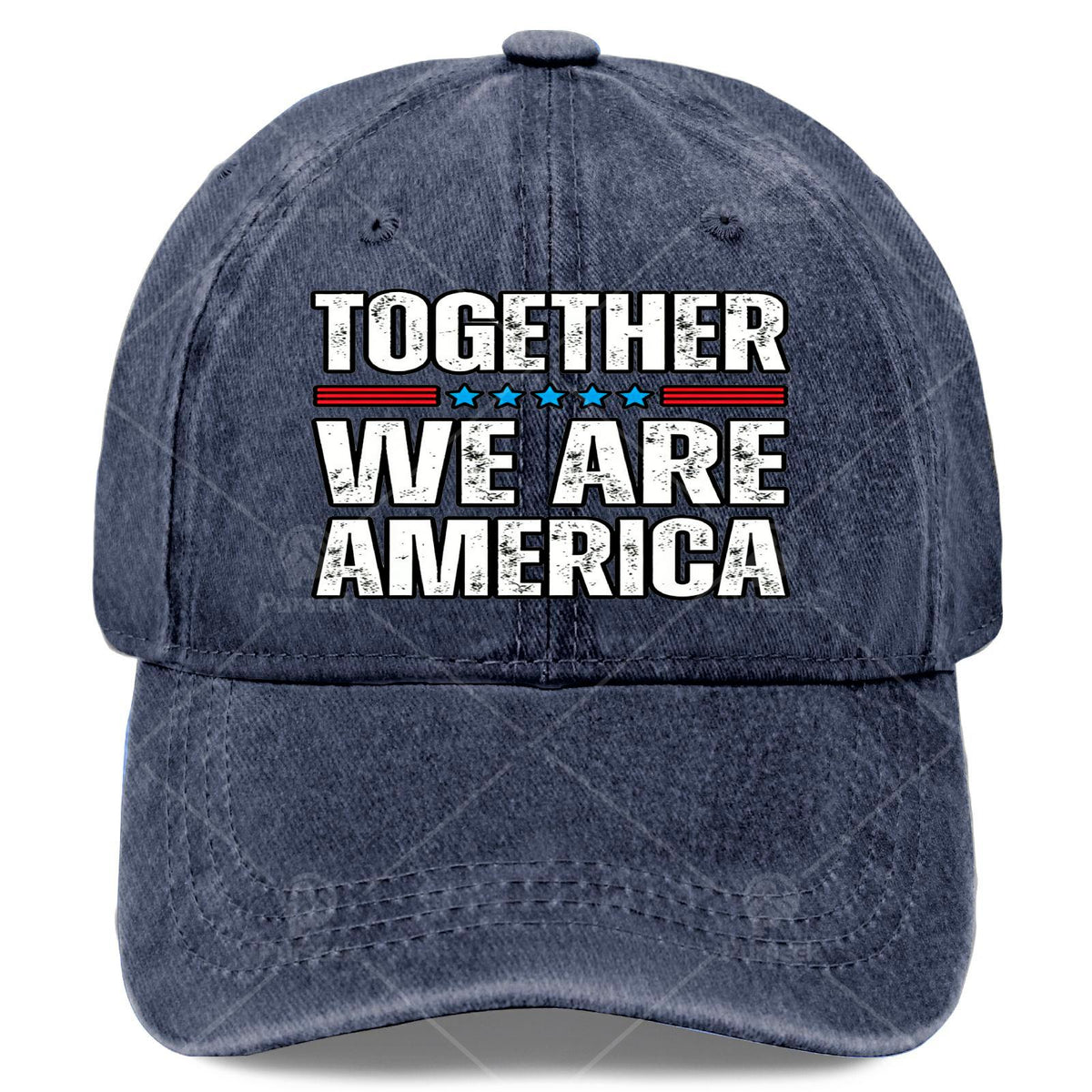Together We Are America US Flag Vintage Baseball Hat Unisex Funny Washed