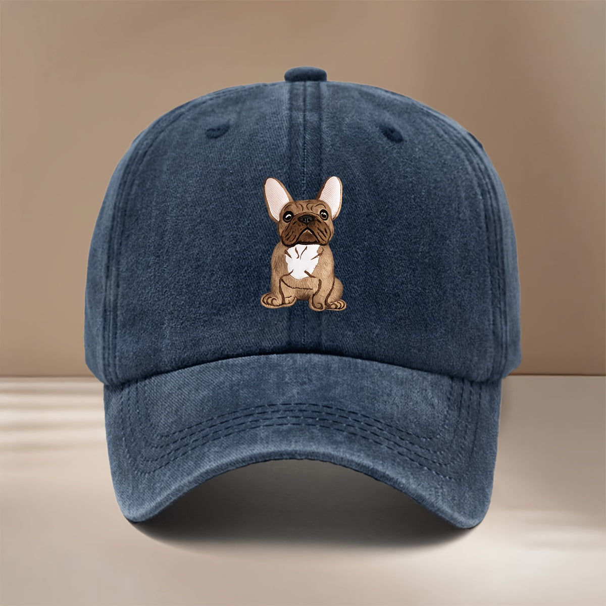 This Is a French Bulldog Pattern Printed Baseball Cap, Easy Lightweight Adjustable Size 6-Panel Hat Unisex Individual Comfortable Duckbill Cap Outdoor Sports Dining Camping Matching Trendy Fashion Curved Brim Hat Sports Event Cheerleading Matching S