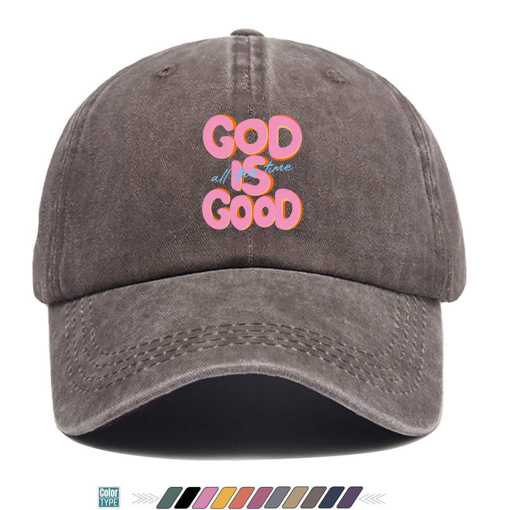 1pc "GOOD IS GOOD" English Phrase Art Print Baseball Cap, Trendy Fashion Letter Design Duckbill Hat, Unisex Adjustable Sun Hat, Street Casual Versatile Sun Cap, Suitable for Daily Outings, Travel Vacation, Outdoor Sports, Friends Gathering