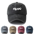 MILANO Retro Washed Baseball Cap - Unisex Trucker Hat Suitable for Outdoor, Casual Wear, Driving, Vacations - Classic Washed Look, Printed Design, Ideal for Truck Drivers & Lifestyles