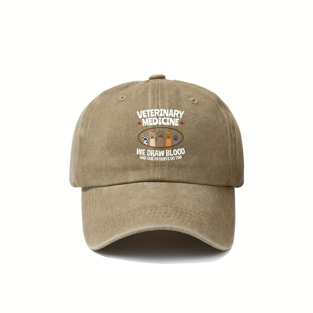 Veterinary Medicine Vet Tech Trendy Dad Hat with Soft Top Design, Street Culture Baseball Cap, Soft Fabric, Breathable and Comfortable, Outdoor Sports Sunshade Driving Hat