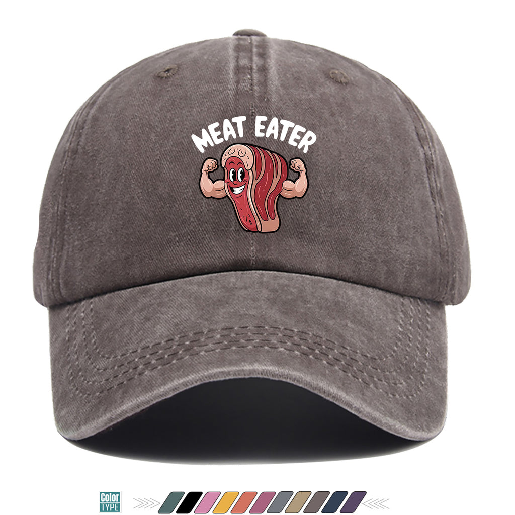 1pc 1pcs Muscle Steak Print Baseball Cap Suitable for Men & Women, Adjustable Duckbill Hat with Steak, Food-Themed Gift for BBQ Parties, Picnic, Outdoor, Casual Wear, Sports Hat for Foodie Friends, Birthday Present