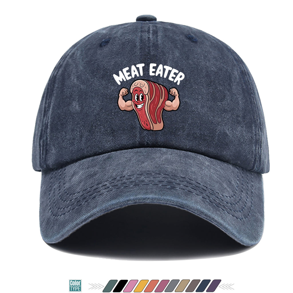 1pc 1pcs Muscle Steak Print Baseball Cap Suitable for Men & Women, Adjustable Duckbill Hat with Steak, Food-Themed Gift for BBQ Parties, Picnic, Outdoor, Casual Wear, Sports Hat for Foodie Friends, Birthday Present