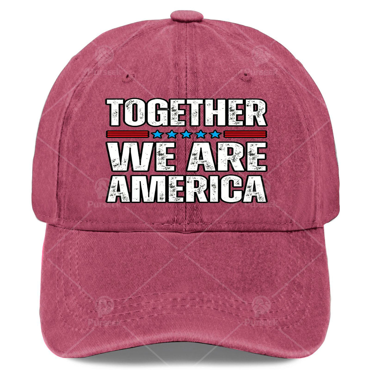 Together We Are America US Flag Vintage Baseball Hat Unisex Funny Washed