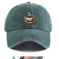 1pc 1pcs Vintage American Trucker Hat - Adjustable Soft Top Dad Cap with Coffee Print, Breathable Suitable for Outdoor Sports, Cycling,, Fishing, for Men & Women, Unisex for Youth, Skateboarding, Parties, Festivals, Gift