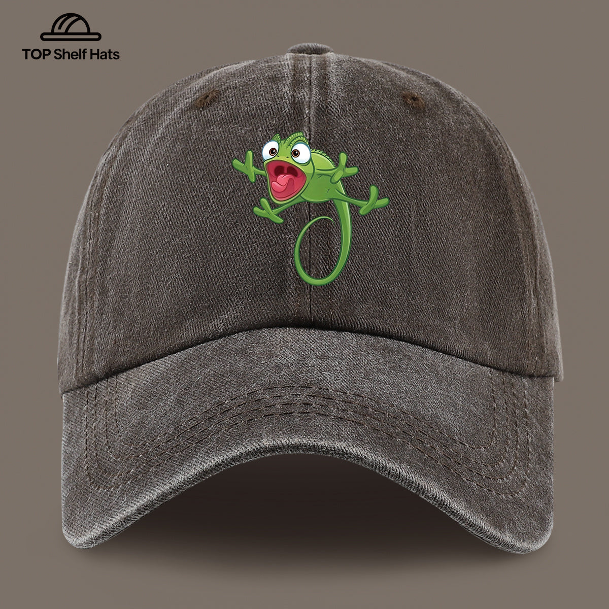 1pc Fun Cartoon Chameleon Pattern Printed Baseball Cap, Lightweight, Comfortable, and Breathable, Adjustable Size, An Excellent Valentine's Day Gift for Your Partner, Unisex Outdoor Wear and Casual Apparel Accessory, Mom and Dad's Beach Vacation