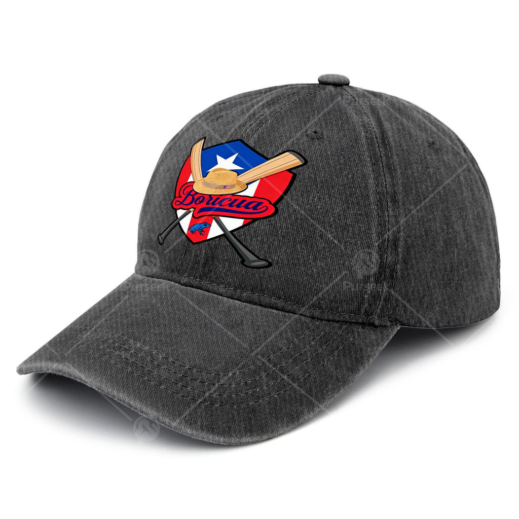 Boricua Puerto Rico Baseball Coqui Frog Pava Hat Fan Baseball Hat Unisex