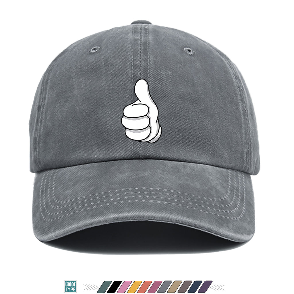 1pc Minimalist Black And White Cartoon Thumbs Up Gesture Print Baseball Cap Fashion Trend Duck Tongue Hat Unisex Adjustable Size Casual Versatile Sun Hat Street Trendy Person Must-Have Outdoor Travel Sun Hat Daily Shopping, Travel, Sports, Party