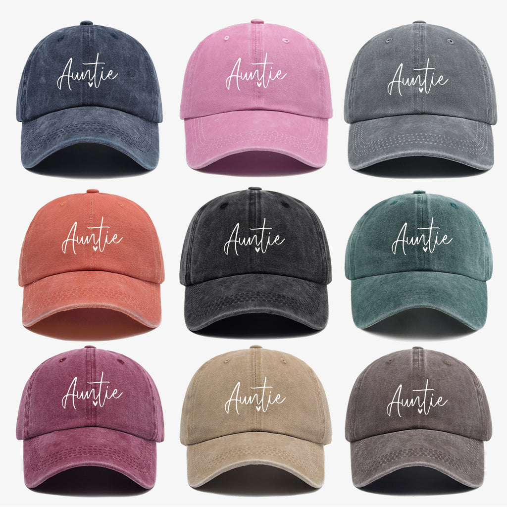 1pc "Auntie" Handwritten Heart Print Baseball Cap, Comfortable And Breathable, Fashionable And Easy, Unisex, Adjustable Size, Casual Street Style, Suitable for Daily Outings, Shopping, Dates, Coffee Meetups, Travel, Girlfriend Gatherings