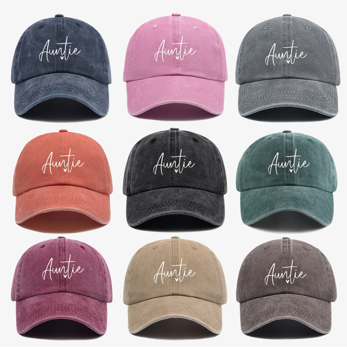 1pc "Auntie" Handwritten Heart Print Baseball Cap, Comfortable And Breathable, Fashionable And Easy, Unisex, Adjustable Size, Casual Street Style, Suitable for Daily Outings, Shopping, Dates, Coffee Meetups, Travel, Girlfriend Gatherings