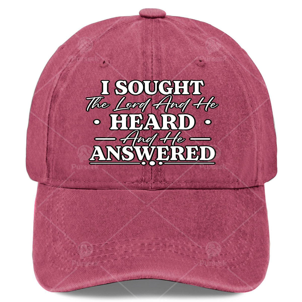 I Sought The Lord and He Heard and He Answered Christian God Baseball Hat
