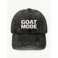 GOAT MODE Vintage Baseball Cap for Men & Women - Adjustable Pull String Closure, Retro GOAT Print, Machine Washable Suitable for Casual Streetwear,, Gifts