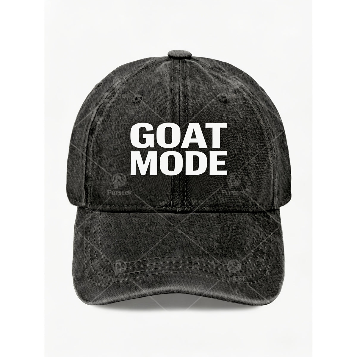 GOAT MODE Vintage Baseball Cap for Men & Women - Adjustable Pull String Closure, Retro GOAT Print, Machine Washable Suitable for Casual Streetwear,, Gifts