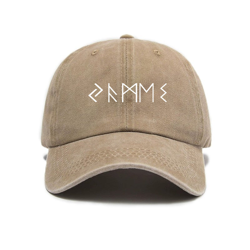 Fashion Easy Letter Print Washed Distressed Soft Top Sunshade All-Match Baseball Cap Unisex Fashion Baseball Cap