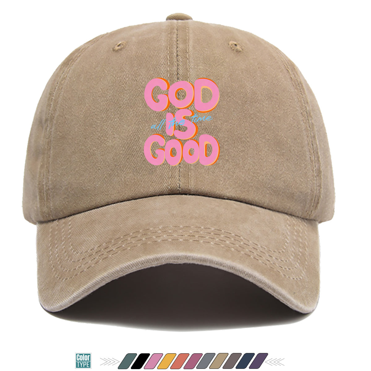 1pc "GOOD IS GOOD" English Phrase Art Print Baseball Cap, Trendy Fashion Letter Design Duckbill Hat, Unisex Adjustable Sun Hat, Street Casual Versatile Sun Cap, Suitable for Daily Outings, Travel Vacation, Outdoor Sports, Friends Gathering