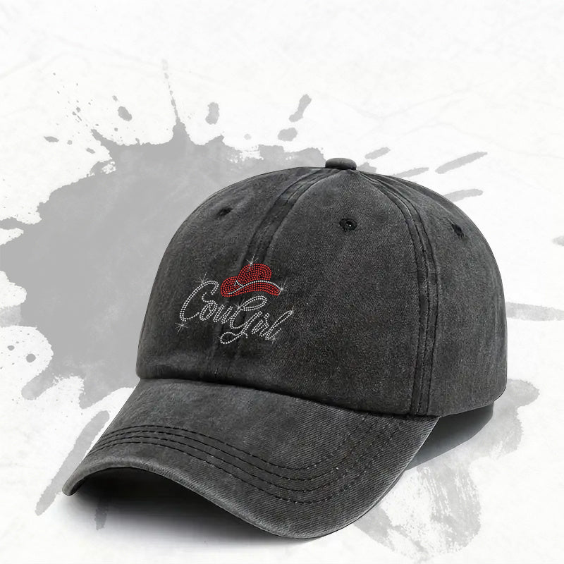 1P 1pc, "Cowgirl" Adjustable Baseball Cap, Lightweight Printed Women's Hat, "Cowboy Style" Men's Trendy Cap, an Ideal Gift for Weddings, Parties, and Birthdays.