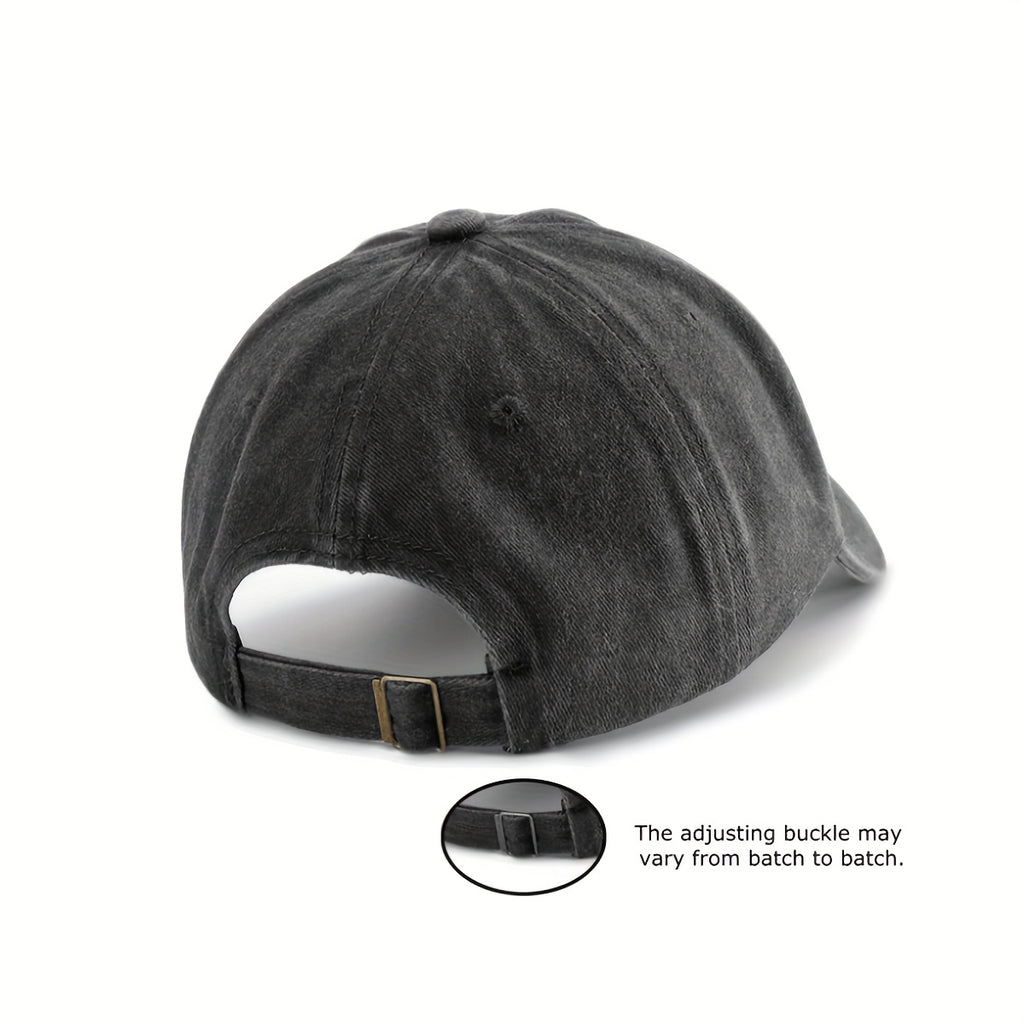 Overstimulated Letter Women'S Washed Baseball Cap, Fashionable Outdoor Retro Street Urban Style Unisex Baseball Cap Curved Brim Dad Hat Sun Hat Suitable for Vacation Beach Travel Cycling