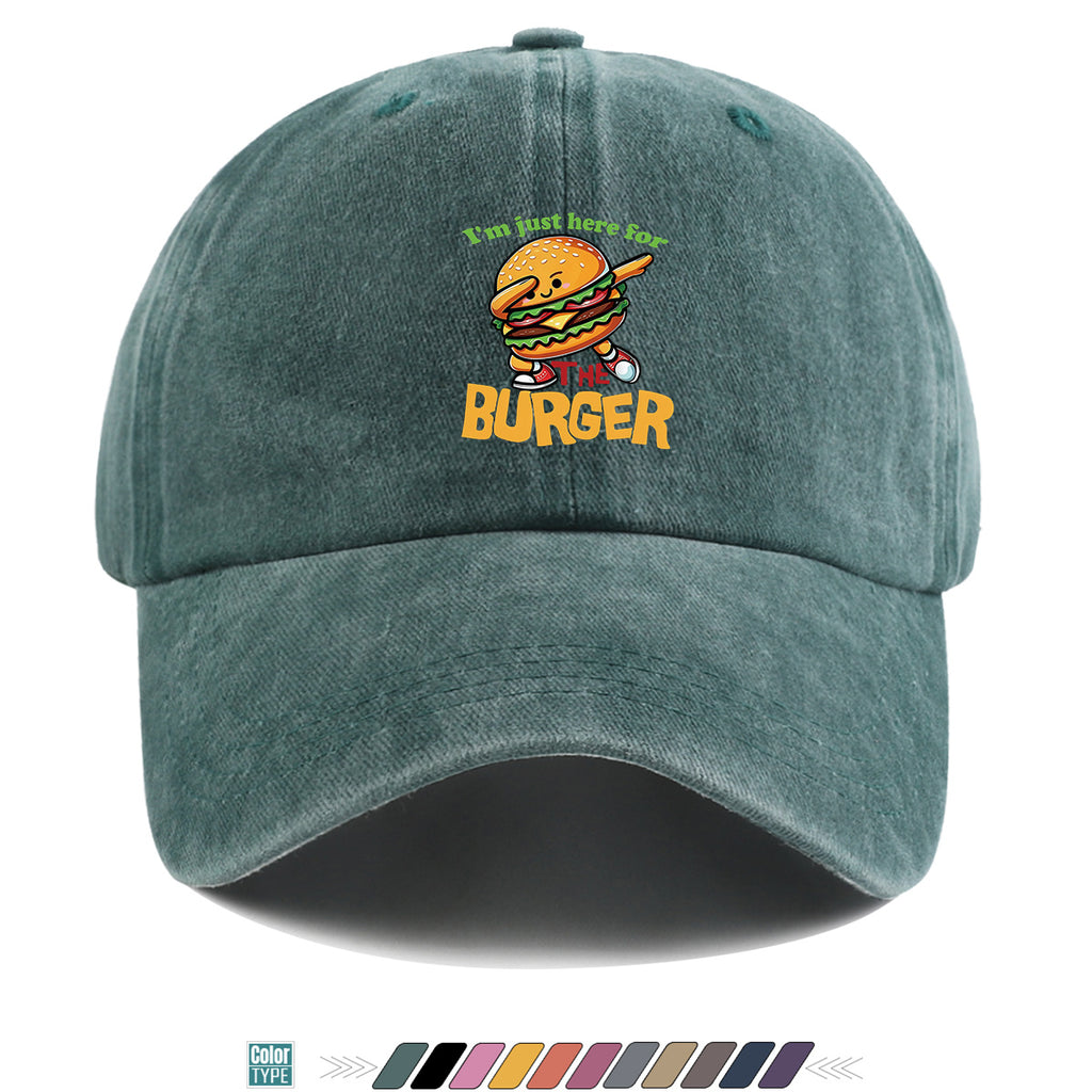 1pc 1pcs Hamburger Print Baseball Cap & Duckbill Hat Suitable for Outdoor Picnics, Travel, Parties, Daily Wear - Adjustable Unisex Breathable Sun Hat with Burger, Fun Gift for Men & Women, Creative Birthday Present for Hamburger Lovers