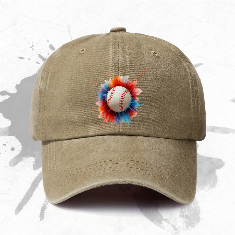 1P 1pc, Adjustable Baseball Cap with "baseball Print," Lightweight Printed Women's Hat, "athletic Style" Men's Trendy Cap, an Ideal Gift for Weddings, Parties, and Birthdays, Fashionable and Versatile, Comfortable and Breathable