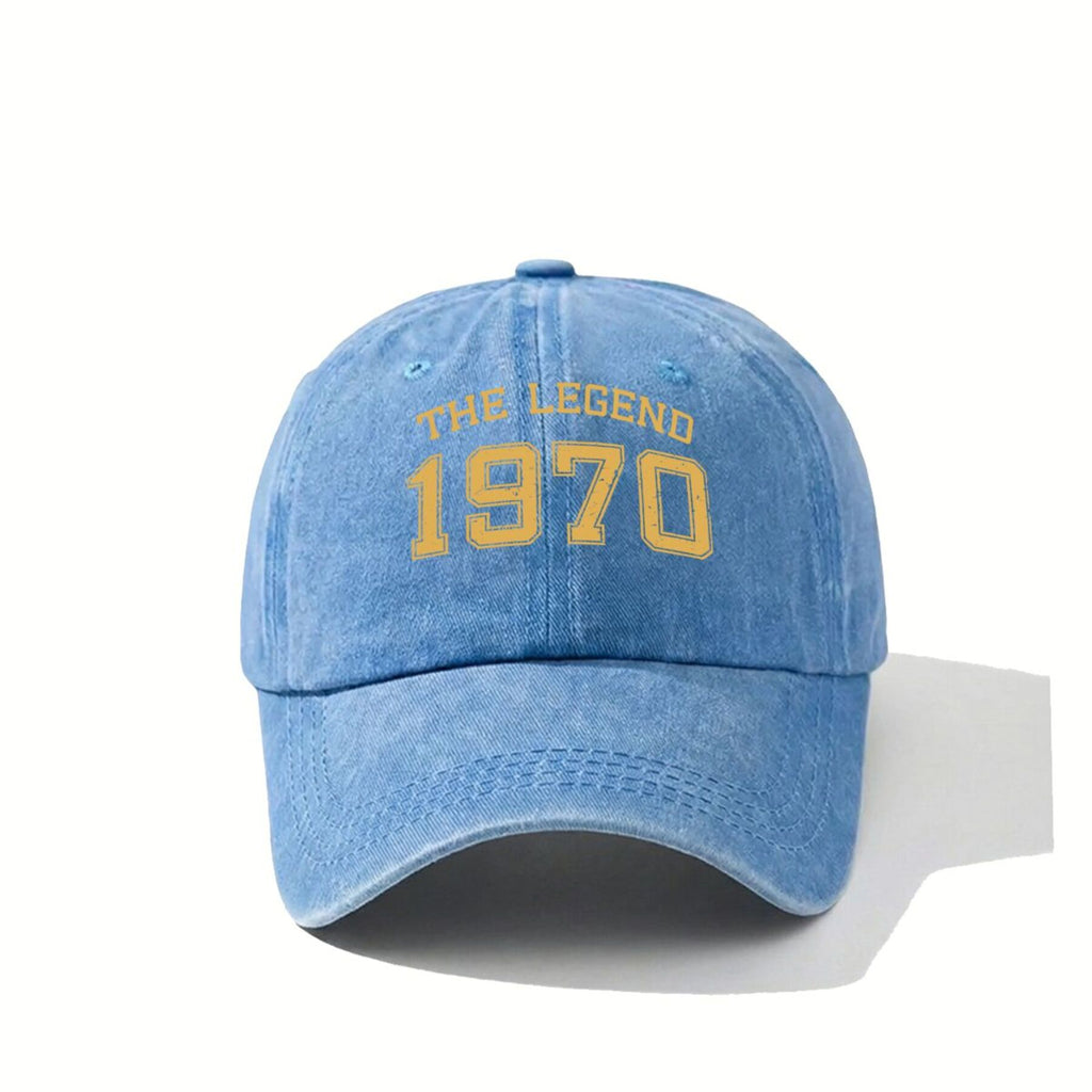 1970 Legend Vibe Vintage Washed Distressed Duckbill Cap Unisex Outdoor Baseball Cap Adjustable Washed Vintage Style Lightweight Breathable Golf Cap