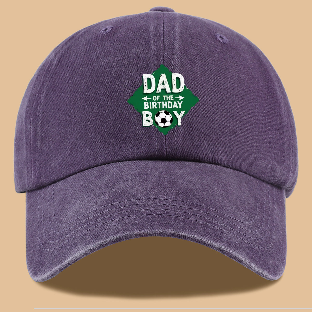 1pc Soccer Theme "DAD OF THE BIRTHDAY BOY" Print Baseball Cap Comfortable Breathable Sun Hat Fashionable Beautiful Men'S Casual Baseball Cap Adjustable Size Dad Activity Hat Outdoor Sun Visor Hat Suitable for Birthday Parties, Friend Gatherings