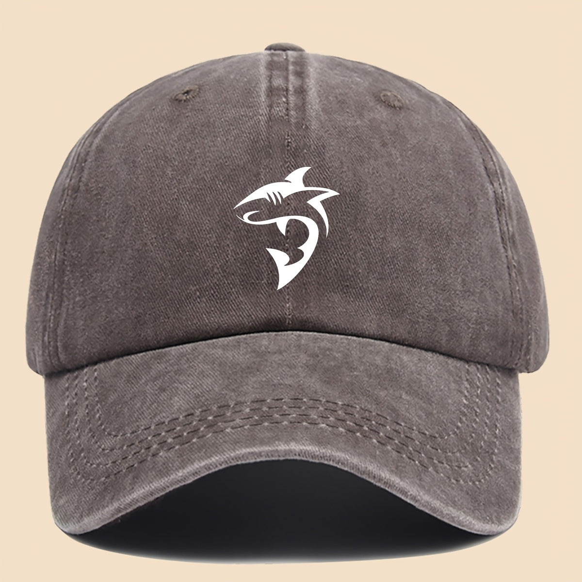 1 Unisex Ocean Theme Baseball Cap with White Shark Graphic Print - Breathable Adjustable Dad Hat for Skateboarding, Hiking, Fishing | Fashion Couple Outdoor Additions, Perfect Gift for Birthdays, Christmas, Halloween, Thanksgiving (Black)