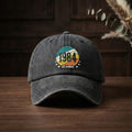 1984 Classic-Inspired, '1984 Classic' Text Color Design Vintage Washed Distressed Duckbill Cap Unisex Outdoor Baseball Cap Adjustable Washed Vintage Style Lightweight Breathable Golf Cap