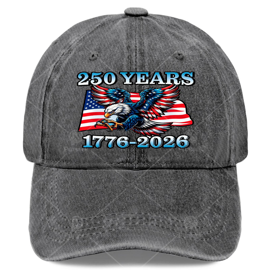Vintage Patriotic Eagle and Flag 250 Years 17762026 Baseball Hat Unisex