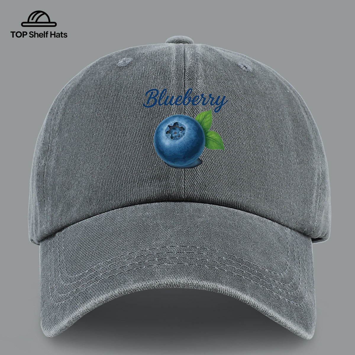 1pc Blueberry-Themed Realistic Fruit Print Baseball Cap, Comfortable And Breathable Sun Hat, Fashionable Easy And Aesthetic Unisex Baseball Cap, Adjustable Size, Trucker Cap, Beach Vacation Hat, Suitable for Outdoor Picnics, Camping, Shopping
