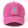 God Faith And Trust in God Vintage Pattern Washed Distressed Hat, Unisex, Front Print, Trendy Wear, Comfortable for Home, Commuting, Campus, Sports, Parties, And Holidays, Ideal Gift Choice