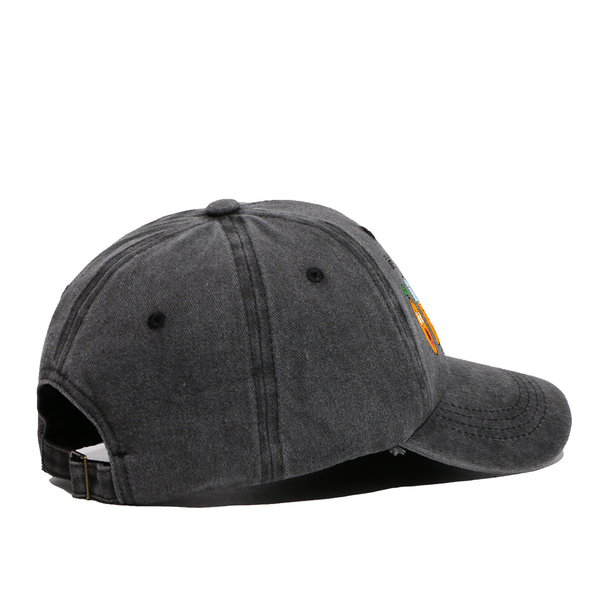 1pc Fun Surprised Orange Face & Juice Cup Print Baseball Cap - Adjustable Duckbill Sun Hat Suitable for Men & Women, Breathable Outdoor Cap for Parties, Travel, Gifts, Casual Wear with Surprised Face, Comfortable for Daily Use