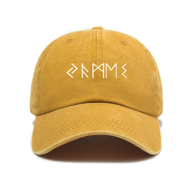Fashion Easy Letter Print Washed Distressed Soft Top Sunshade All-Match Baseball Cap Unisex Fashion Baseball Cap