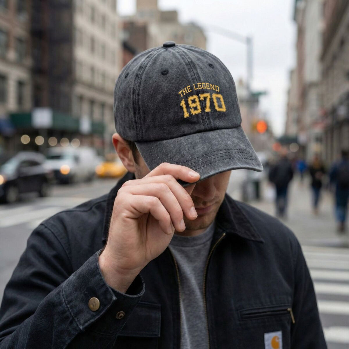 1970 Legend Vibe Vintage Washed Distressed Duckbill Cap Unisex Outdoor Baseball Cap Adjustable Washed Vintage Style Lightweight Breathable Golf Cap